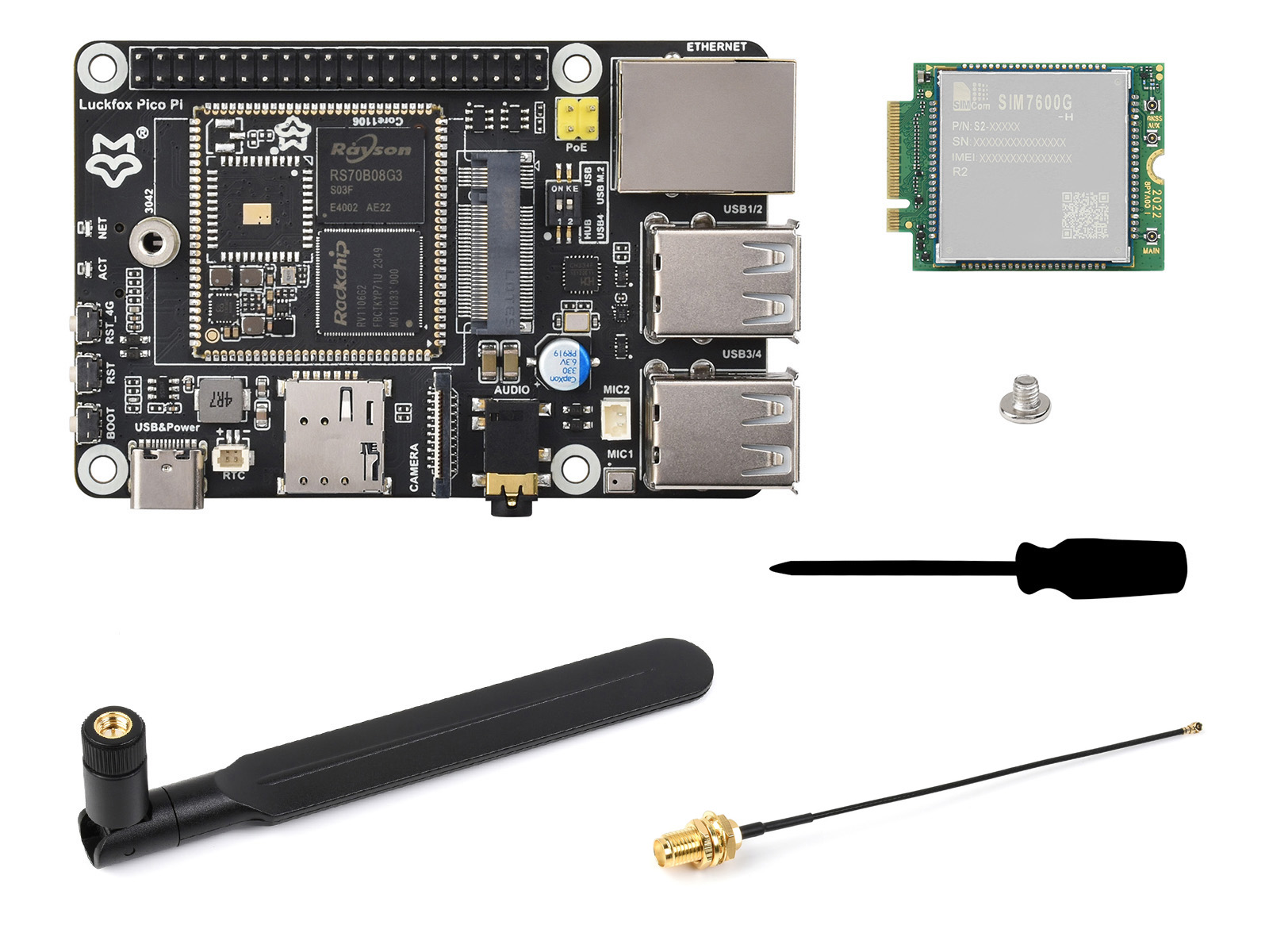 Luckfox Pico Pi B 幸狐 Core1106 微型Linux开发板 0.5TOPS 算力 8GB eMMC 支持智能编码 内置自研第 3 代 ISP3.2 支持高达 500 万像素的图像处理